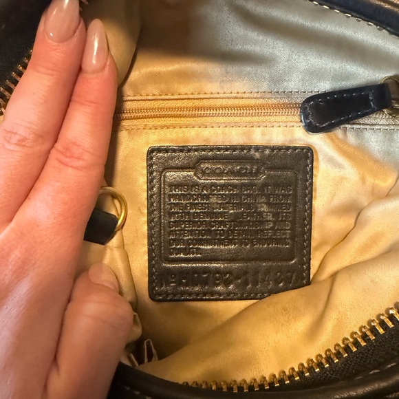 Coach Signature Canvas Crossbody Bag Brown/Tan w/ Leather Trim + Dust Bag - Picture 10 of 13